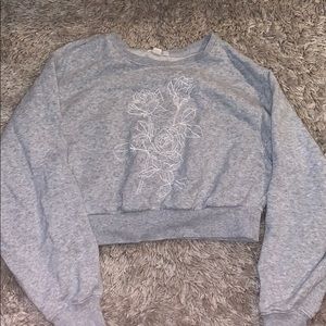 SMALL garage cropped hoodie